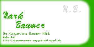 mark baumer business card